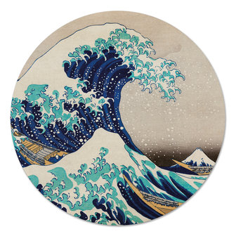 Muurcirkel De grote golf - Katsushika Hokusai