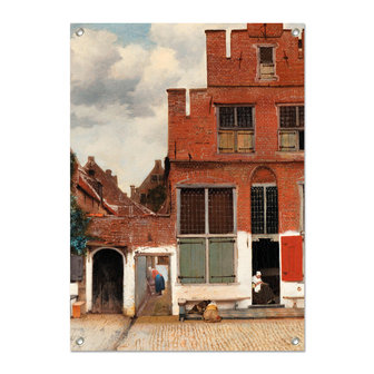 Tuinposter Het Straatje - Vermeer
