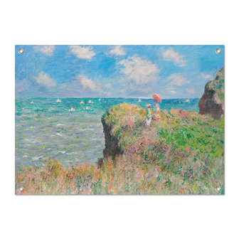 Tuinposter Kliffen van Pourville - Claude Monet