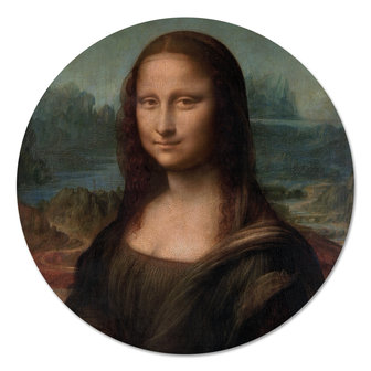 Muurcirkel Mona Lisa - Leonardo da Vinci
