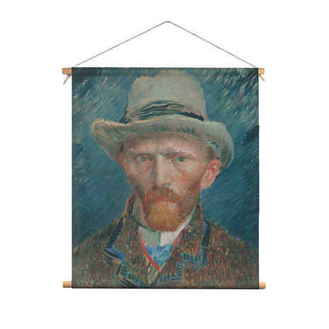 Textielposter Zelfportret van Gogh - van Gogh