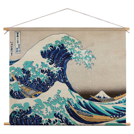 Textielposter De grote Golf - Katusushika Hokusai