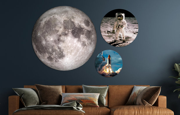 Muurcirkel - Astronaut op de maan