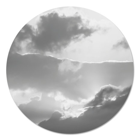 Muurcirkel - Wolken Zwart Wit PB