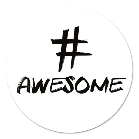Muurcirkel - Hashtag Awesome