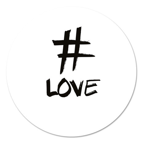 Muurcirkel - Hashtag Love