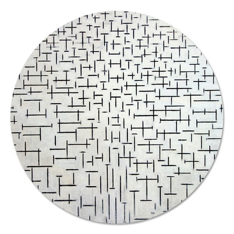 Muurcirkel Compositie X - Piet Mondriaan