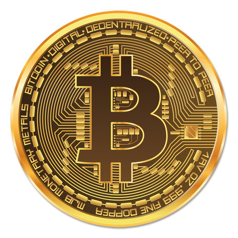 Muurcirkel Bitcoin munt