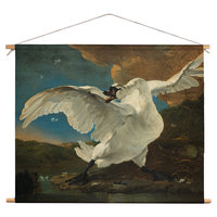 Textielposter De bedreigde zwaan - Jan Asselijn