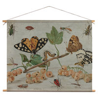 Textielposter Insecten en Vruchten - Jan van Kesse