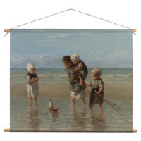 Textielposter Kinderen aan Zee - Jozef Israels