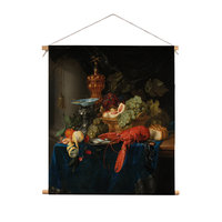 Textielposter Stilleven met een gouden bokaal - Pieter de Ring