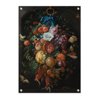 Tuinposter Festoen van vruchten en bloemen - Johannes de Heem