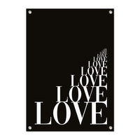 Tuinposter Love in het wit van groot naar klein