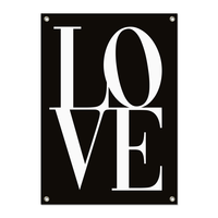 Tuinposter Love in het wit groot