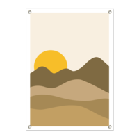 Tuinposter Opkomst Zon links