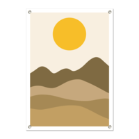 Tuinposter Opkomst Zon midden