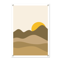 Tuinposter Opkomst Zon rechts