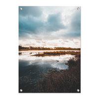 Tuinposter Landschap met meer - PB
