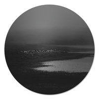 Muurcirkel - Mistig Landschap 1 Zwart Wit PB