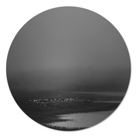 Muurcirkel - Mistig Landschap 2 Zwart Wit PB