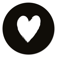 Muurcirkel - Wit hartje