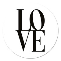 Muurcirkel - Love in het zwart