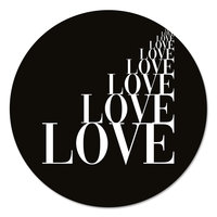 Muurcirkel - Love in het wit verkleinend
