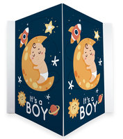 Geboortebord - Jongen maan