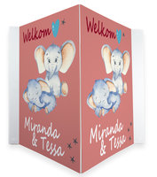 Geboortebord - Tweeling meisjes