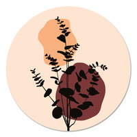 Muurcirkel - Eucalyptusplant Bruintinten