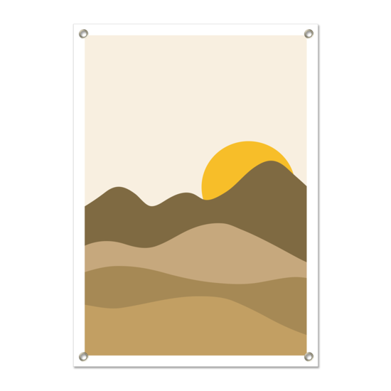 Tuinposter Opkomst Zon rechts